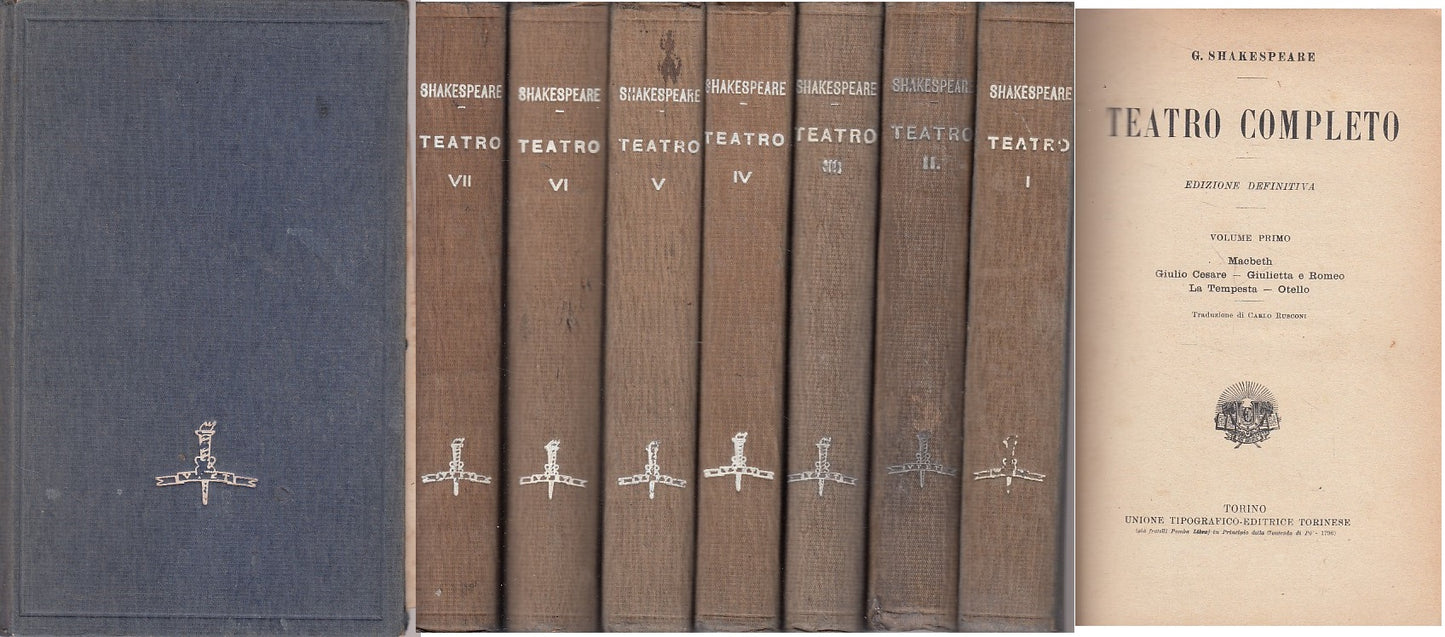 LN- TEATRO COMPLETA 7 VOLUMI - SHAKESPEARE - UTET --- 1928 - C - YFS267