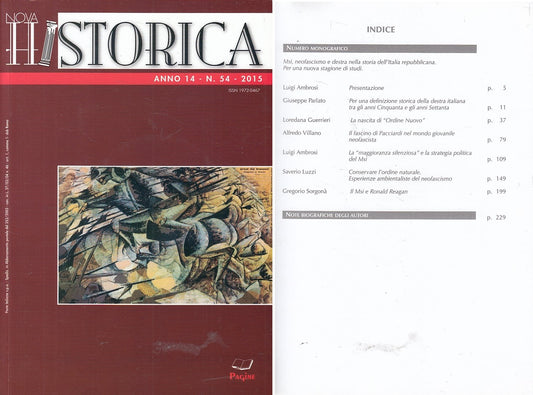 LS- NOVA HISTORICA N. 54 ANNO 14 - AUTORI VARI - PAGINE --- 2015 - B - YFS42