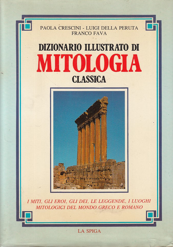LZ- DIZIONARIO ILLUSTRATO DI MITOLOGIA CLASSICA -- SPIGA --- 1985 - CS - ZFS640