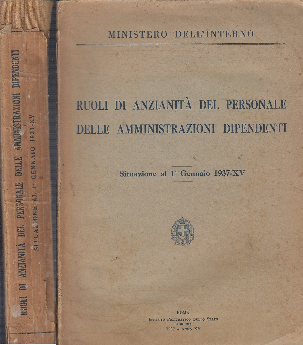 LH- RUOLI DI ANZIANITA' PERSONALE AMMINISTRAZIONI DIPENDENTI----- 1937- B-YFS658