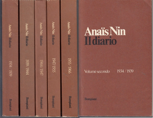 LZ- IL DIARIO 5 VOLUMI - NIN ANAIS - BOMPIANI - SAGGI -- 1979 - B - XFS131