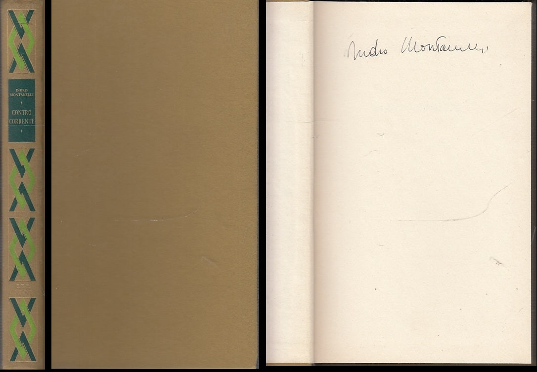 LS- CONTROCORRENTE FIRMA AUTOGRAFA ORIGINALE- INDRO MONTANELLI---- 1976- C-XFS57