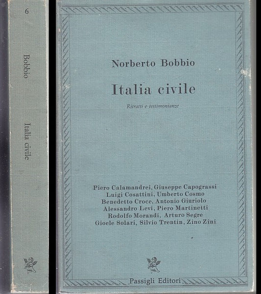 LS- ITALIA CIVILE - NORBERTO BOBBIO - PASSIGLI - FILO ROSSO -- 1986- B- XFS20