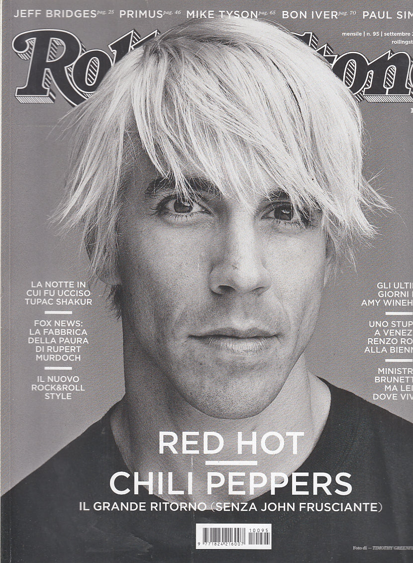 LR- RIVISTA MAGAZINE ROLLING STONE 95 RED HOT CHILI PEPPERS----- 2011- B- XFS