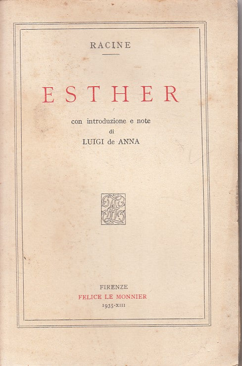 LN- ESTHER - RACINE - LE MONNIER --- 1935 - B - YFS477