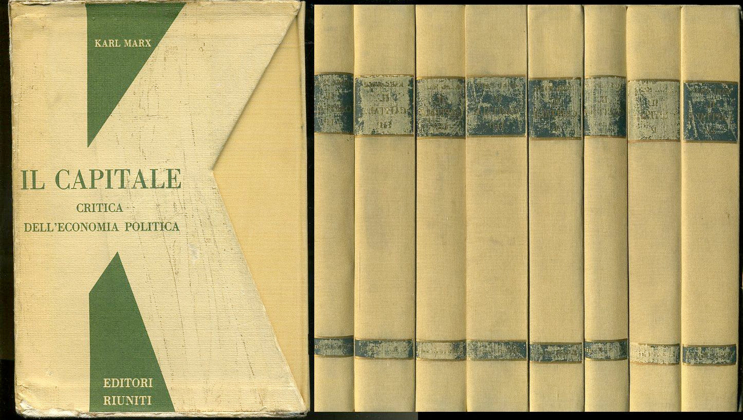 LS- IL CAPITALE COFANETTO 8 VOLUMI - KARL MARX - RINASCITA --- 1956 - C- XFS19