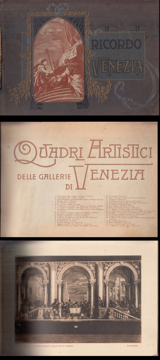 LV- RICORDO DI VENEZIA 36 QUADRI ARTISTICI DELLE GALLERIE ----- 1930 - B - XFS37