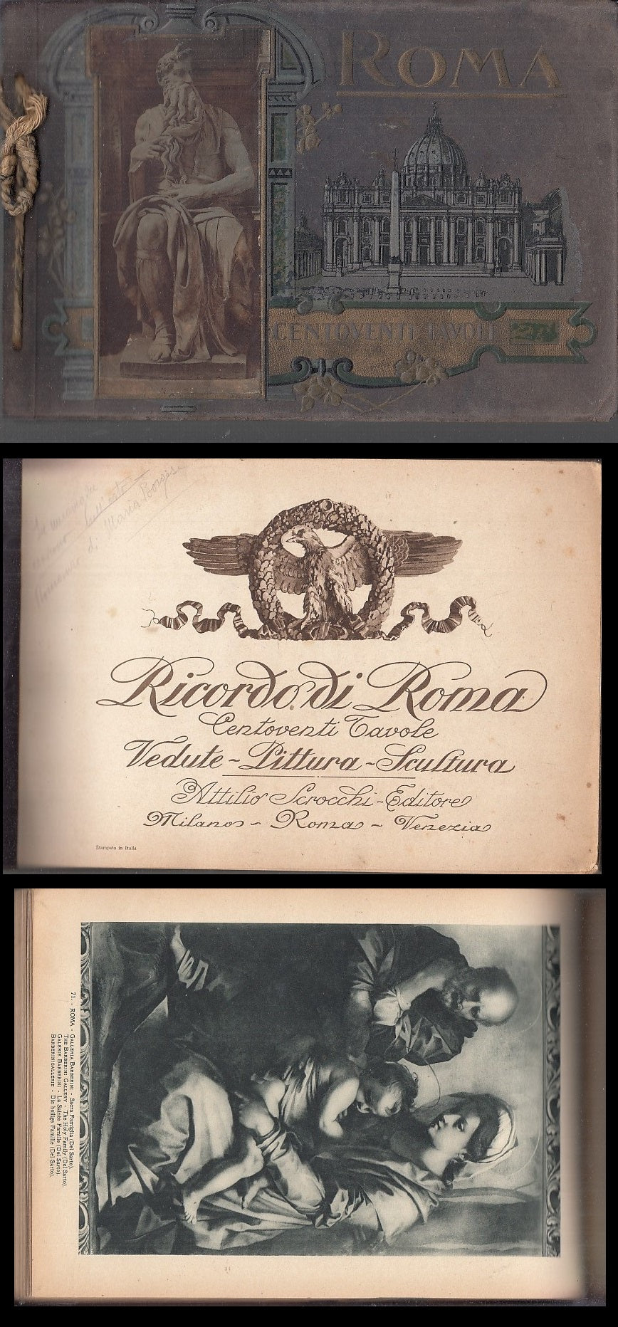 LV- RICORDO DI ROMA 120 TAVOLE PITTURA SCULTURA -- SCROCCHI --- 1930 - B - XFS37