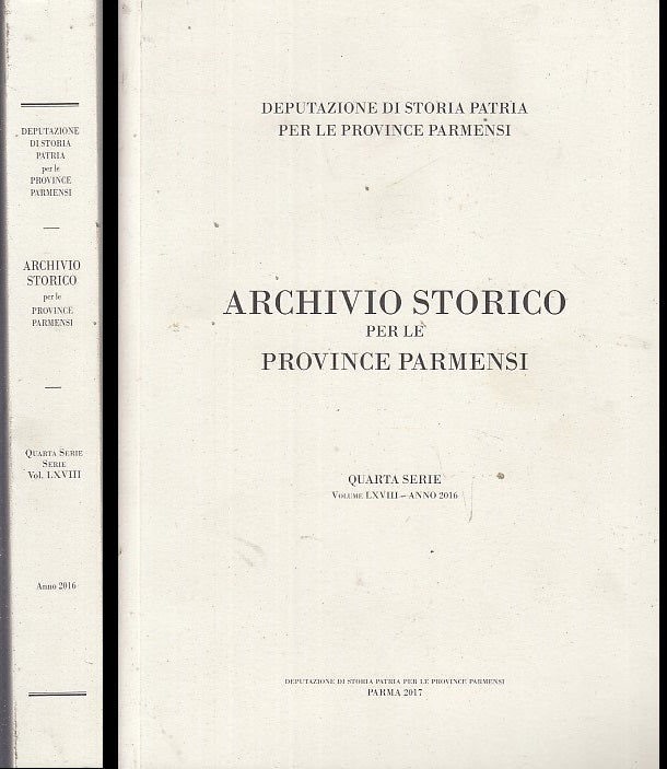LS- ARCHIVIO STORICO PROVINCE PARMENSI BORRI-- STORIA PATRIA --- 2017 - B- WPR