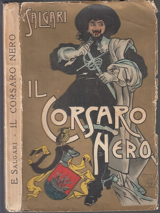 LB- IL CORSARO NERO ILLUSTRATO - SALGARI GAMBA - VALLARDI --- 1949 - B - RGZ