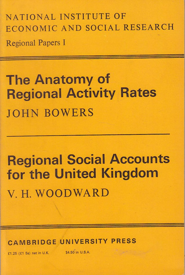LZ- REGIONAL PAPERS I IN ENGLISH- BOWERS WOODWARD- CAMBRIDGE--- 1970- B - ZFS666