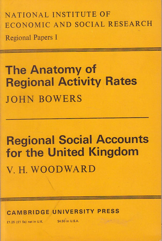 LZ- REGIONAL PAPERS I IN ENGLISH- BOWERS WOODWARD- CAMBRIDGE--- 1970- B - ZFS666
