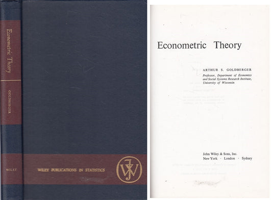 LZ- ECONOMETRIC THEORY IN ENGLISH - GOLDBERGER - WILLEY --- 1964 - C - ZFS667