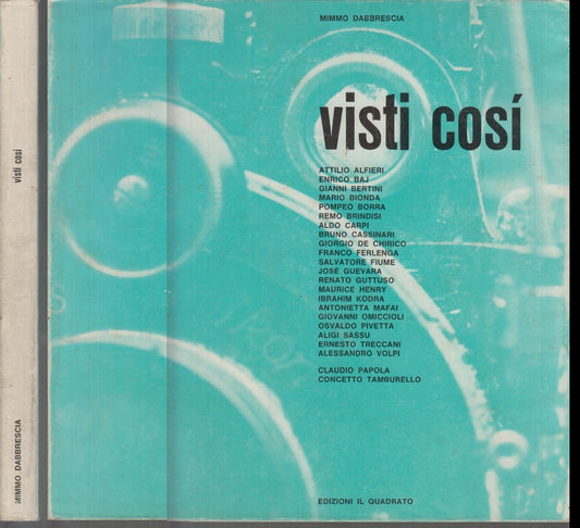 LT- VISTI COSI' FOTOGRAFIE - MIMMO DABBRESCIA - IL QUADRATO --- 1973- B- XFS666
