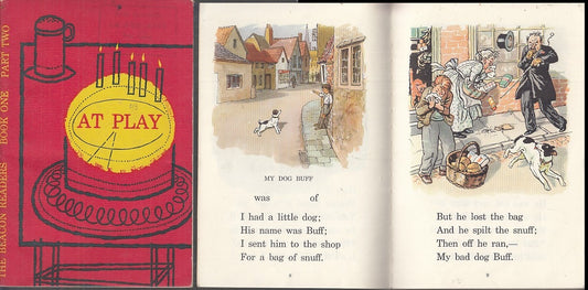 LB- AT PLAY THE BEACON READERS BOOK ONE- JAMES FASSETT WILSON---- 1959 -- XFS135