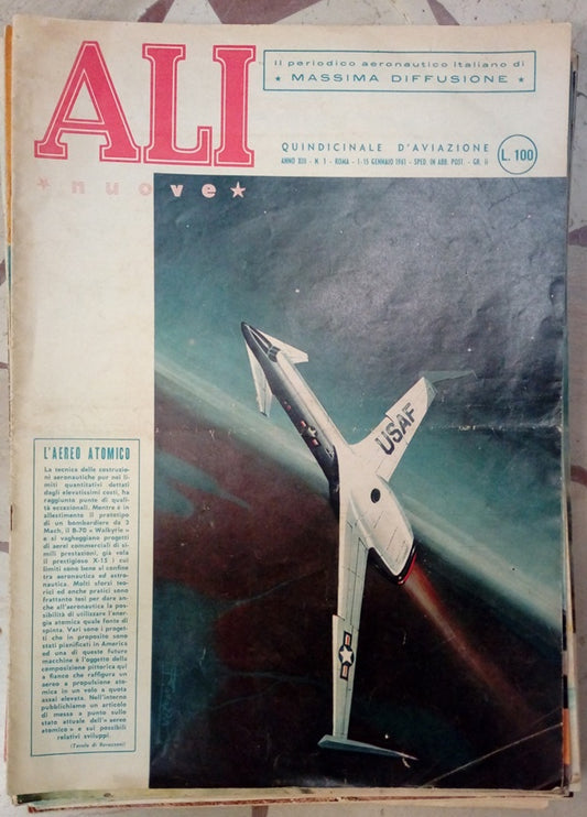 LR- ALI QUINDICINALE D'AVIAZIONE LOTTO 17 NUMERI 1959/1962 ----- 1961- S- YFS520