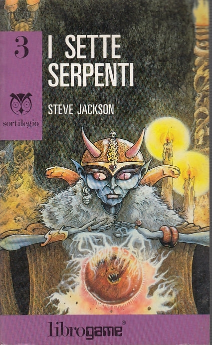 LF- SORTILEGIO N.3 I SETTE SERPENTI- JACKSON- LIBROGAME-- 1a ED.- 1987- B- XFS45