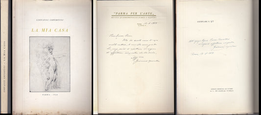 LA MIA CASA POESIE CON LETTERA AUTOGRAFA- COPERTINI- PARMA--- 1958- B- XFS57