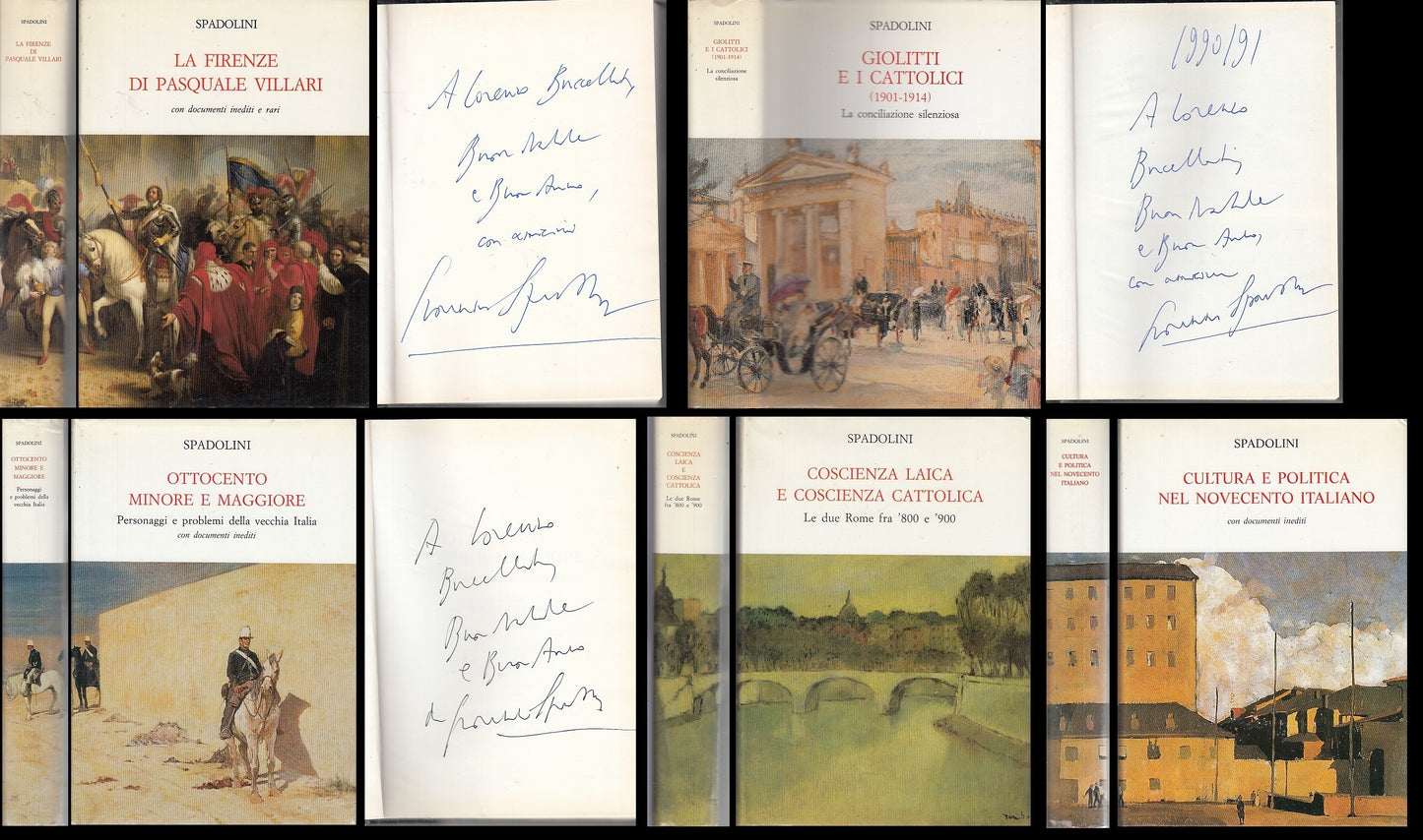 LD- OPERE ILLUSTRATE GIOVANNI SPADOLINI 5 VOLUMI AUTOGRAFO ----- 1987 -- BLCP11
