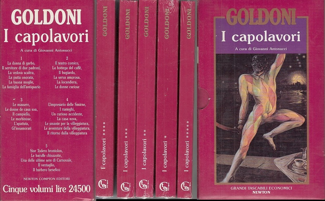 LN- I CAPOLAVORI COFANETTO 5 VOLUMI - GOLDONI - NEWTON  --- 1992 - B - YFS999