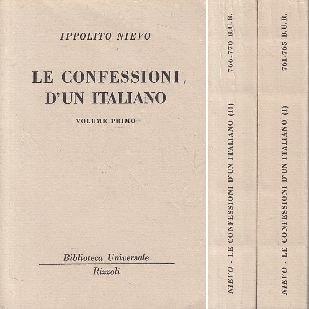 LN- LE CONFESSIONI D'UN ITALIANI 2 VOL.- NIEVO- RIZZOLI- BUR-- 1954 - B - ZFS425