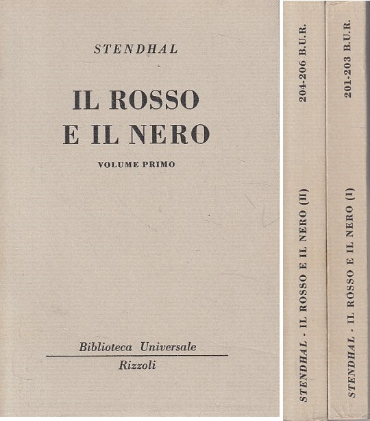 LN- IL ROSSO E IL NERO 2 VOL. - STENDHAL - RIZZOLI - BUR -- 1950 - B - ZFS425