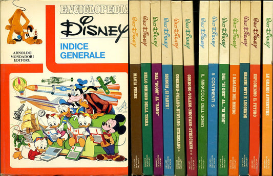 LB- ENCICLOPEDIA DISNEY 13 VOLUMI + INDICE -- MONDADORI --- 1970 - C - YFS999