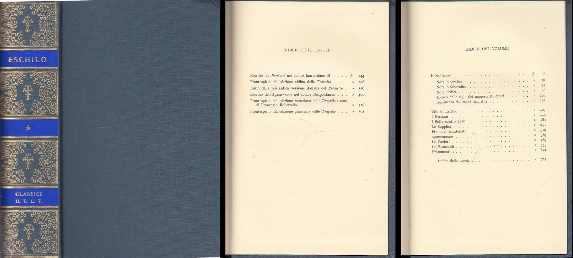 LN- TRAGEDIE E FRAMMENTI - ESCHILO - UTET - CLASSICI GRECI -- 1987- C- XFS43