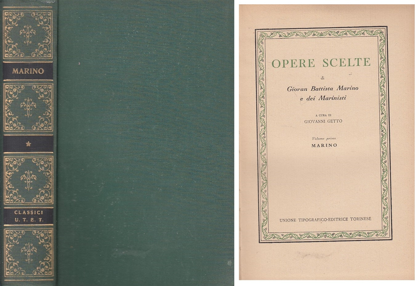 LN- OPERE SCELTE VOL.1 - MARINO - UTET - CLASSICI -- 1954 - C - YFS564
