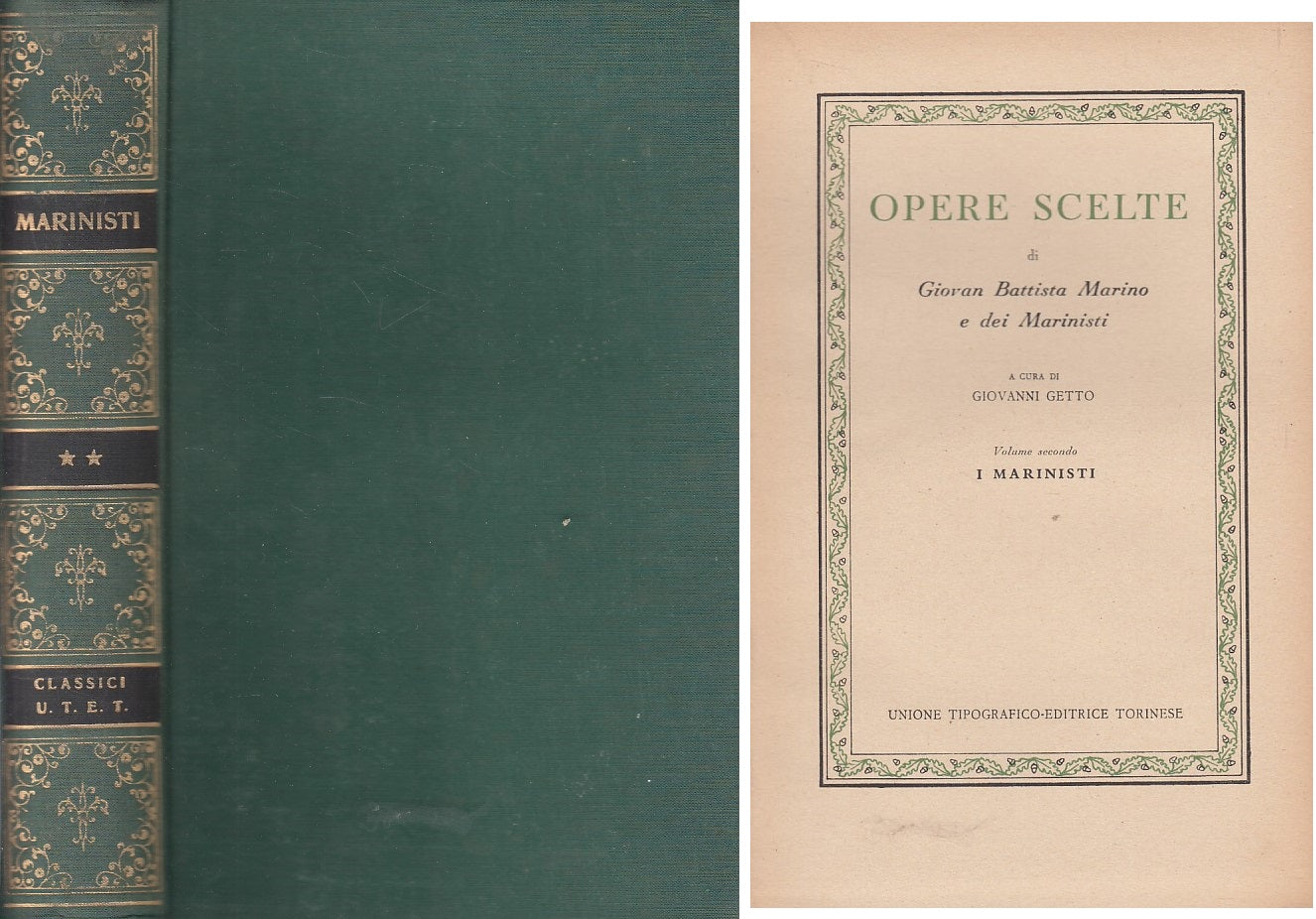 LN- OPERE SCELTE VOL.2 - MARINISTI - UTET - CLASSICI -- 1954 - C - YFS564