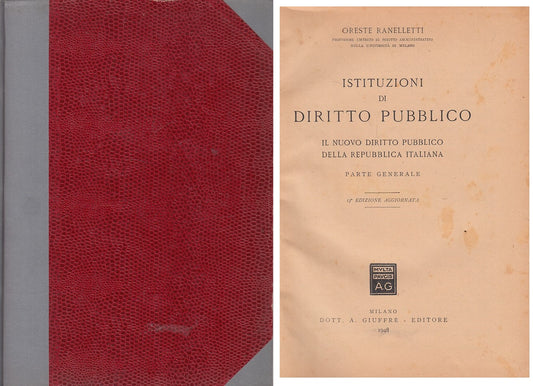 LZ- ISTITUZIONI DIRITTO PUBBLICO PARTE GENERLAE-- GIUFFRE' --- 1948 - C - ZFS672