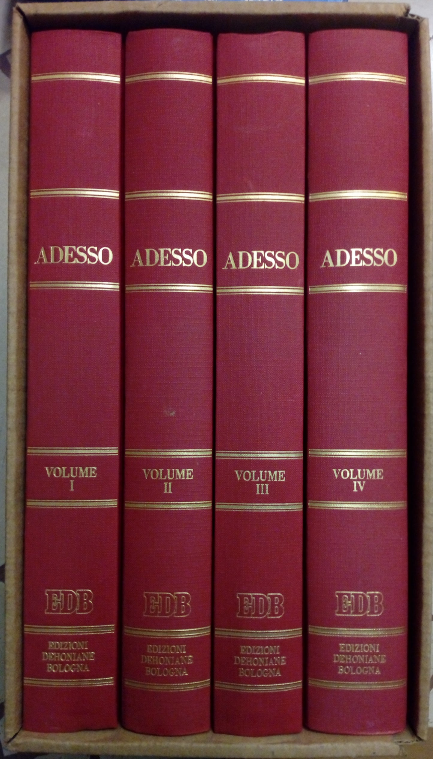 LD- ADESSO COFANETTO 4 VOLUMI -- EDB EDIZIONI DEHONIANE BOLOGNA --- 1979- C- YFS