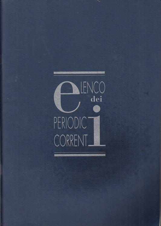LT- ELENCO DEI PERIODICI CORRENTI -- ARCHIVIO DI STATO PARMA --- 1996- S- YFS249