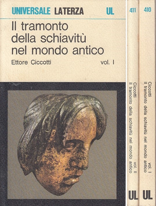 LS- TRAMONTO SCHIAVITU' NEL MONDO ANTICO 2 VOLL -- LATERZA --- 1977 - B - ZFS433