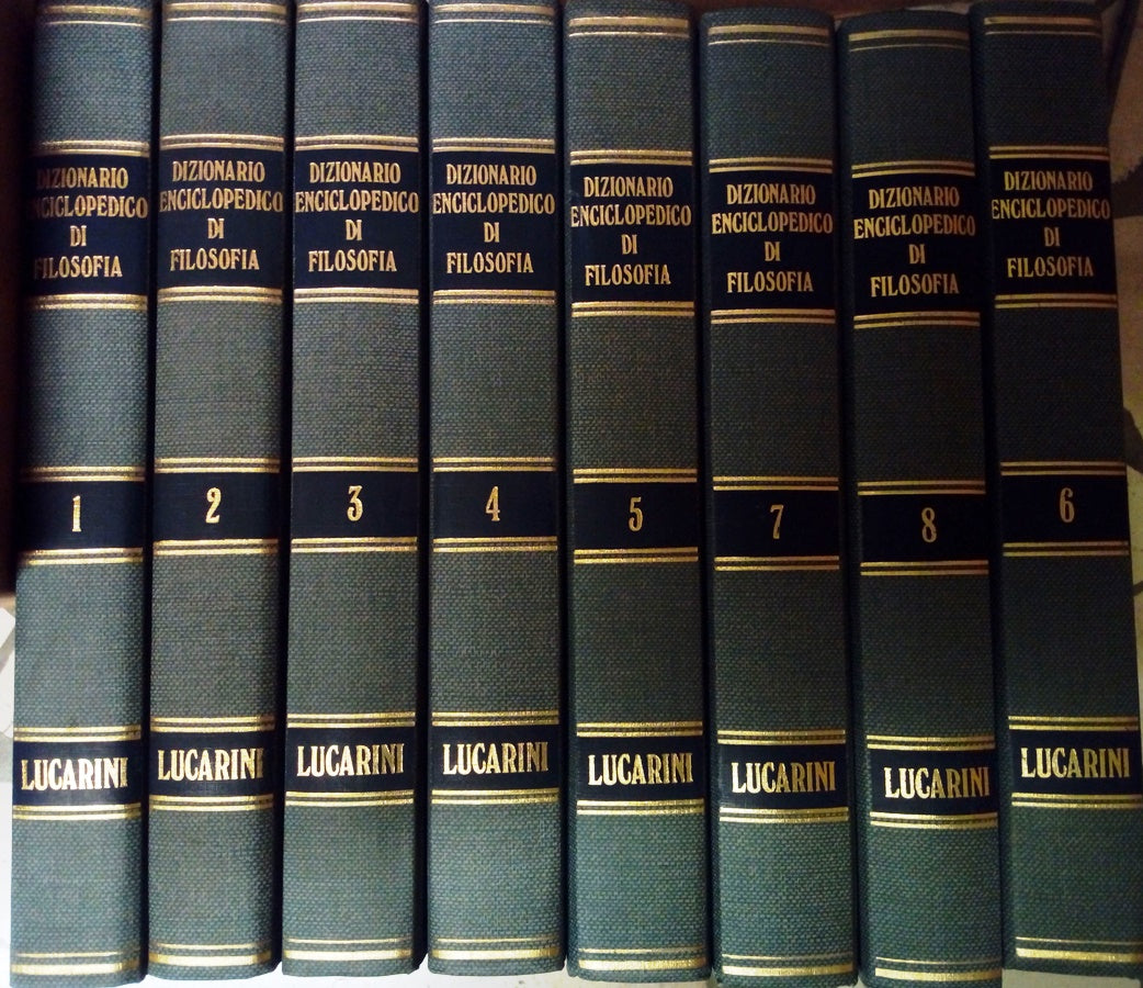 LS- DIZIONARIO ENCICLOPEDICO DI FILOSOFIA 1/8 CPL-- LUCARINI --- 1982- C- YFS999