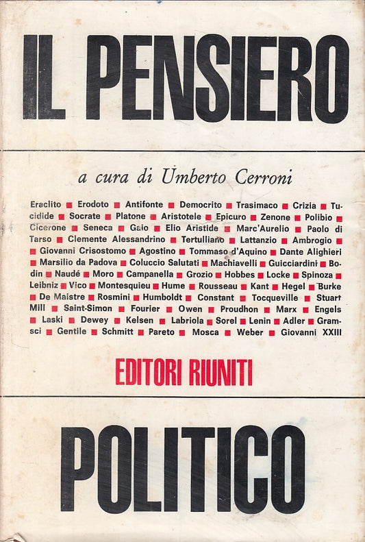 LS- PENSIERO POLITICO ORIGINI AI NOSTRI GIORNI -- RIUNITI --- 1975 - CS - YFS167