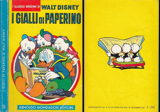 FD- I CLASSICI DI WALT DISNEY N.7 GIALLI DI PAPERINO-- MONDADORI- 1a ED. 1961- B