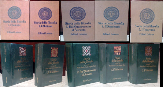 LS-  STORIA DELLA FILOSOFIA 5 VOLUMI - ROSSI VIANO - LATERZA --- 1993 - CS - YFS
