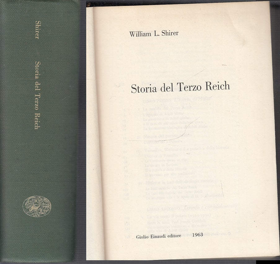LS- STORIA DEL TERZO REICH - SHIRER - EINAUDI --- 1963 - C - ZFS146