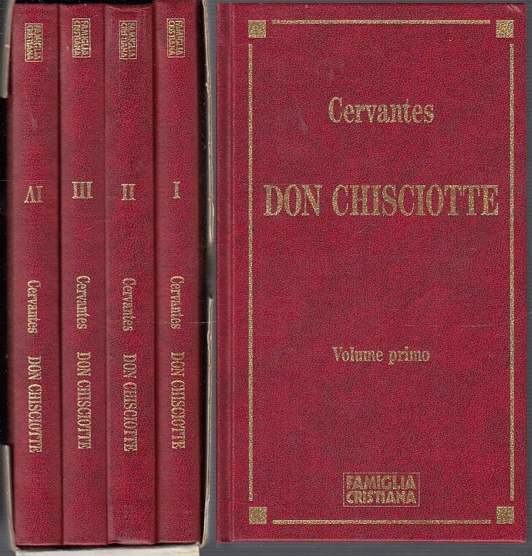 LN- DON CHISCIOTTE 4 VOLUMI - CERVANTES - FAMIGLIA CRISTIANA --- 1995- C- YFS167