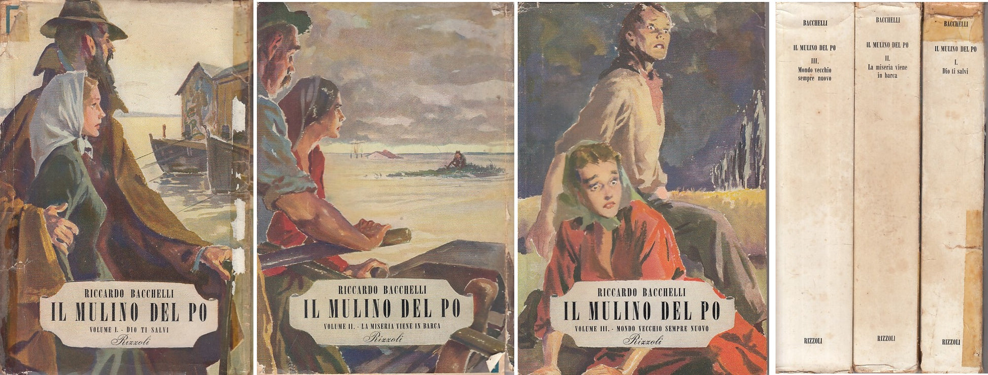 LN- IL MULINO DEL PO 3 VOLL - BACCHELLI - RIZZOLI --- 1955 - BS - ZFS41