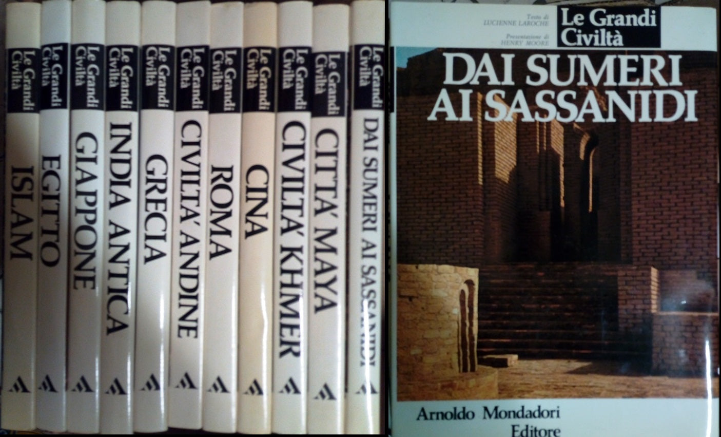 LS- LE GRANDI CIVILTA' 11 VOLUMI COMPLETA -- MONDADORI --- 19792 - CS - YFS999
