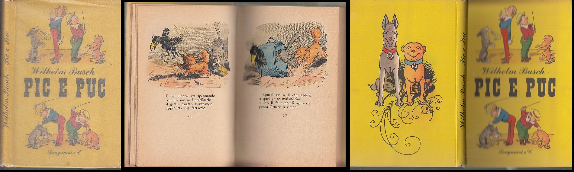 LB- PIC E PUC ILLUSTRATO - WILHELM BUSCH - LONGANESI ---- 1947- CS- XFS47