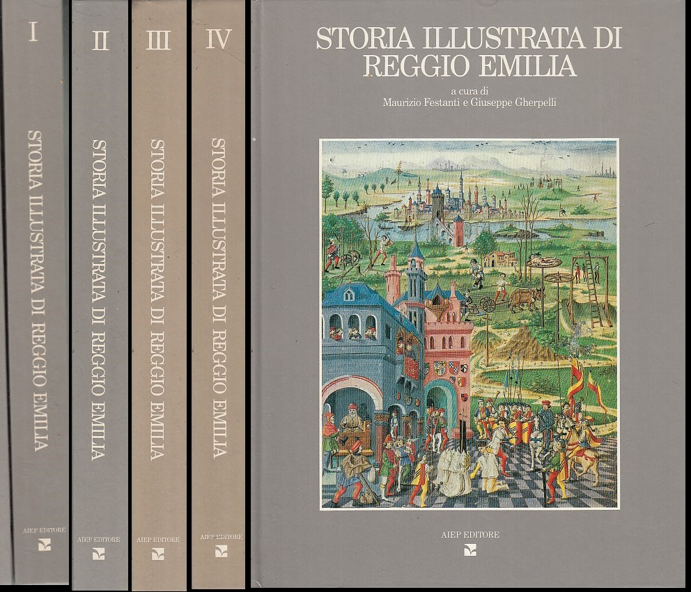 LS- STORIA ILLUSTRATA DI REGGIO EMILIA 4 VOLUMI -- AIEP --- 1987 - C - YFS690