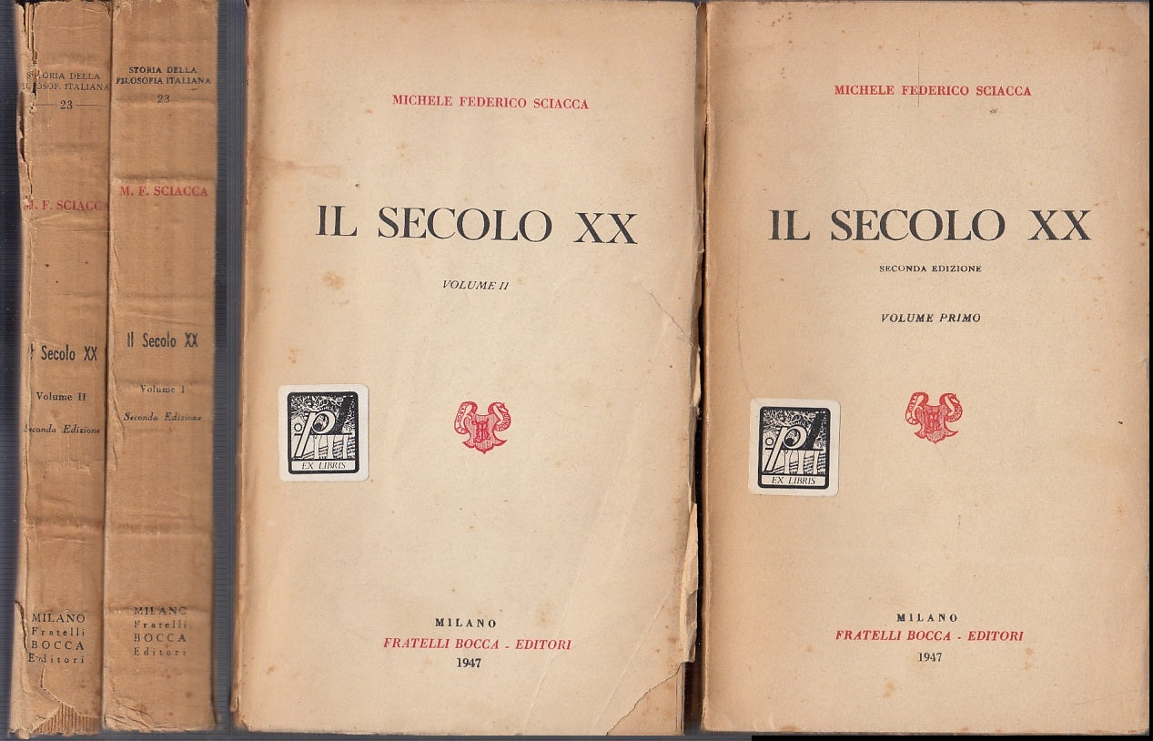 LS- IL SECOLO XX 2 VOLUMI - SCIACCA - FRATELLI BOCCA --- 1947- B- XFS50