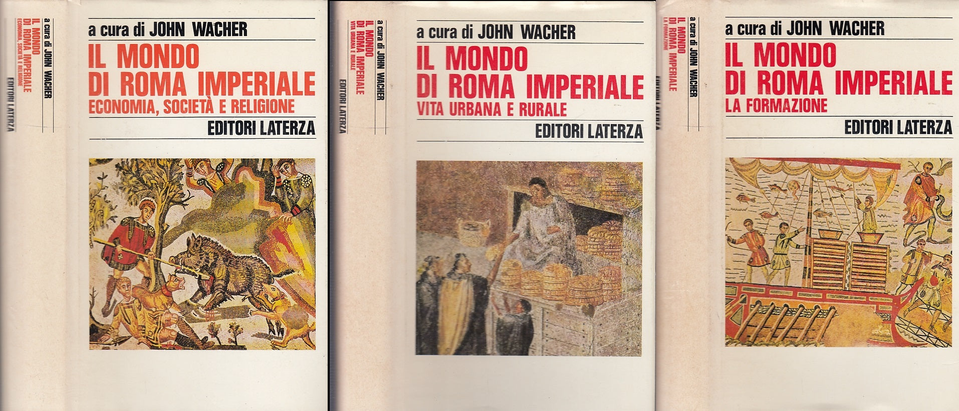 LS- IL MONDO DELLA ROMA IMPERIALE 3 VOLUMI - WACHER - LATERZA--- 1989- CS- XFS51