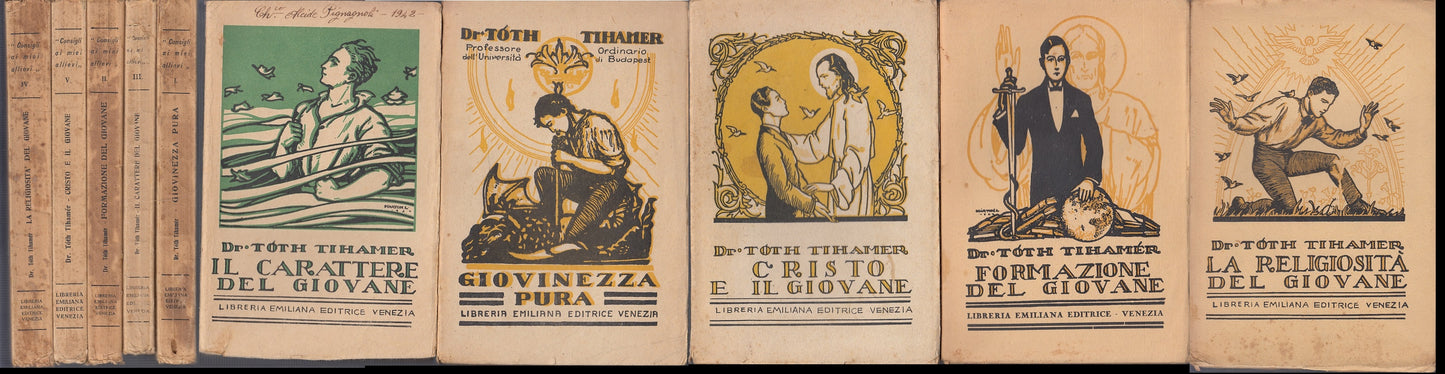 LN- LIBRI DI EDUCAZIONE PER LA GIOVENTU' 5 VOLUMI- TOTH TIHAMER---- 1935-B-XFS51