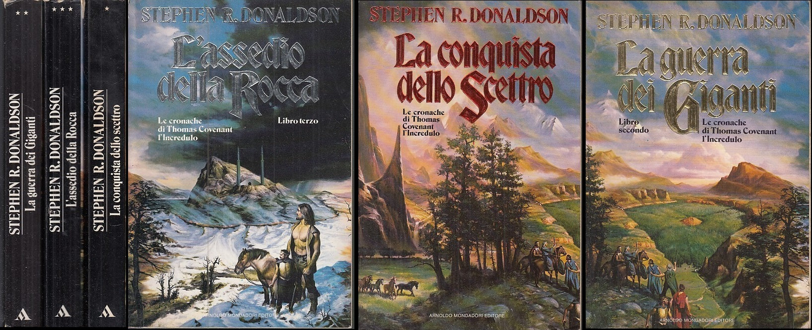 LF- CRONACHE DI THOMAS COVENANT 3 VOLUMI- DONALDSON- MONDADORI--- 1989- B- XFS53