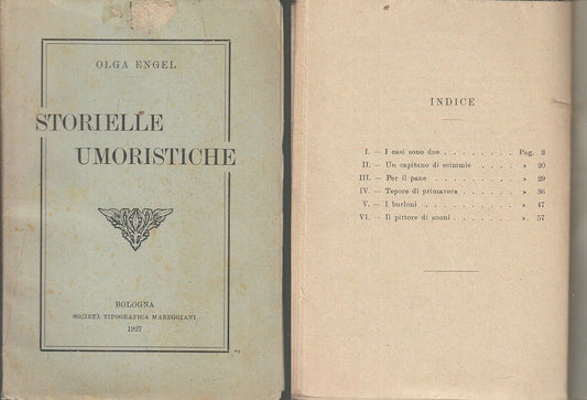 STORIELLE UMORISTICHE - OLGA ENGEL - TIPOGRAFIA MAREGGIANI--- 1927- S- XFS53 