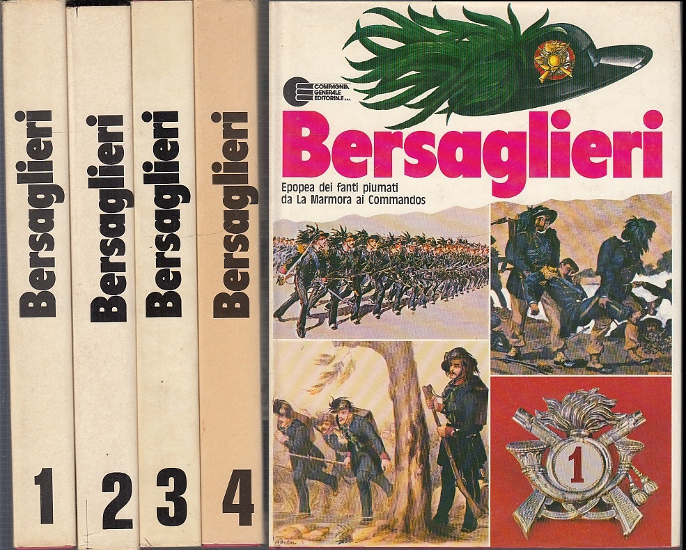 LS- BERSAGLIERI 4 VOLUMI COMPLETA -- COMPAGNIA GENERALE --- 1980- CS- YFS577